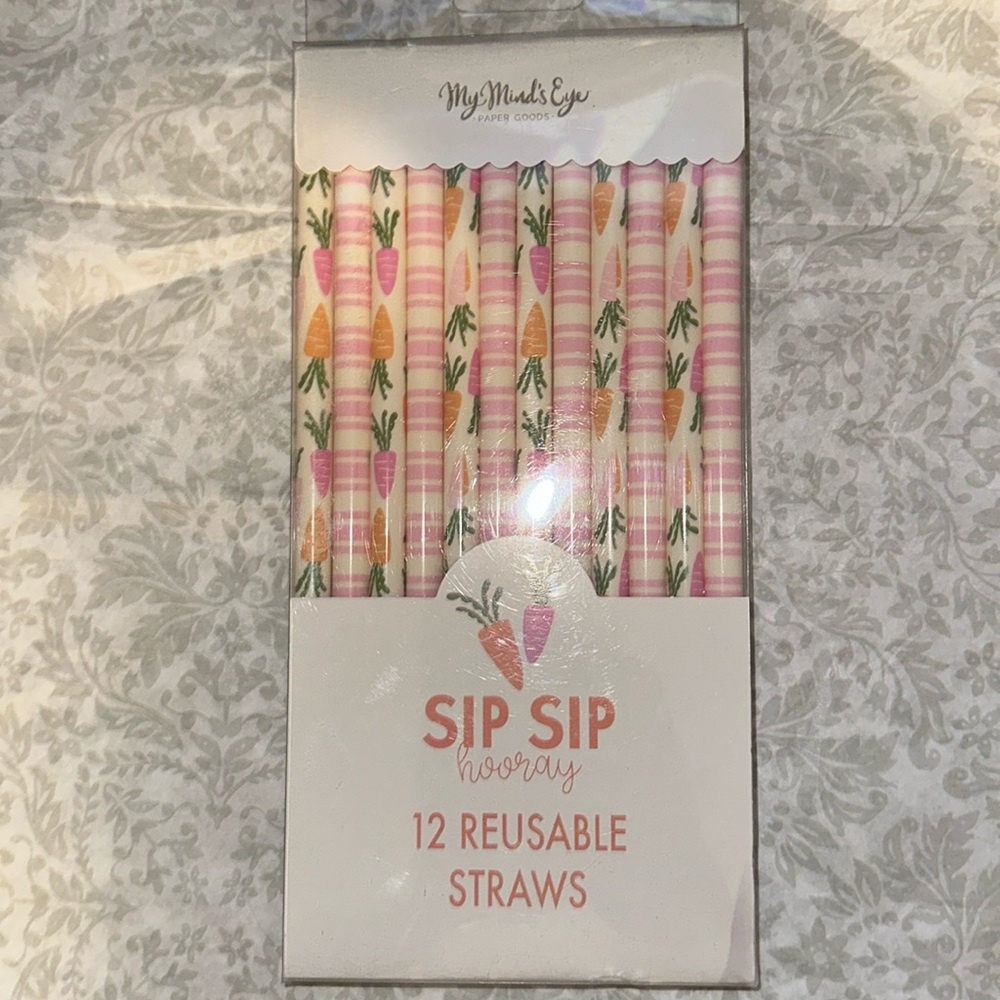 Sip Sip hooray 12 reusable straws